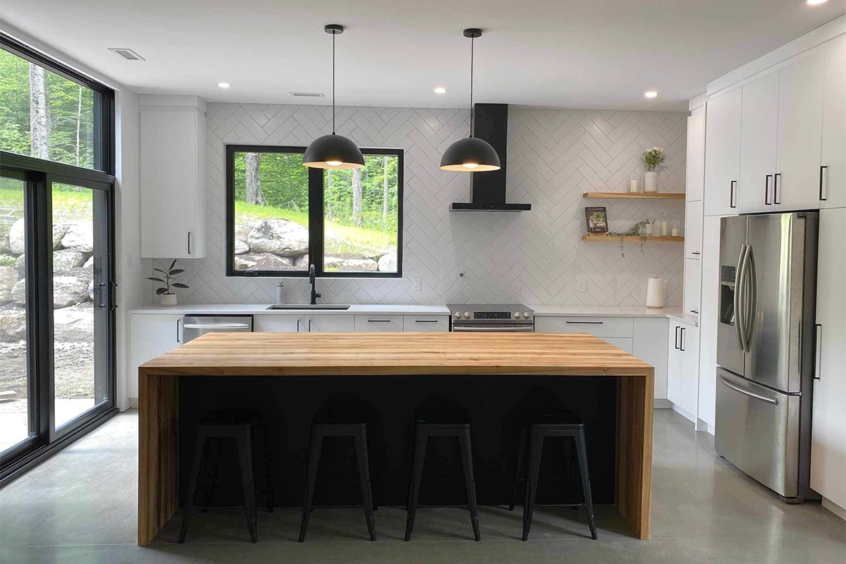 Design cuisine, fabrication et installation d'armoires sur la Rive-Sud | Atelier 22.